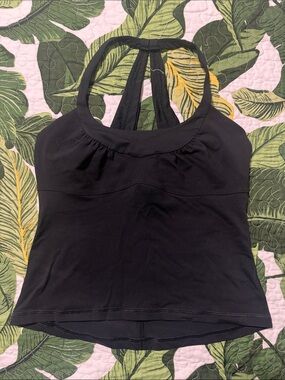 lululemon athletica Black Performance Tank with Reflective Logo